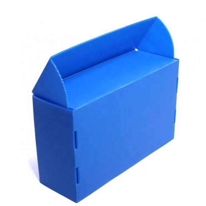 Collapsible Corrugated Plastic Storage Boxes With Lid , Flute