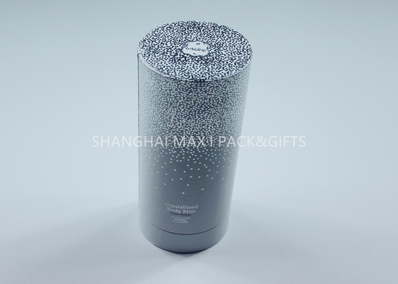 China Purple Luxury Round Cardboard Containers Perfume Spray Jewelry Packaging White Silver supplier
