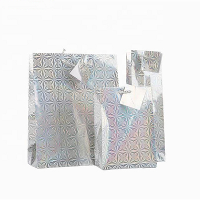 China Unique Design Holographic Paper Shopping Bags / Paper Carrier Bags Hot - Stamp supplier
