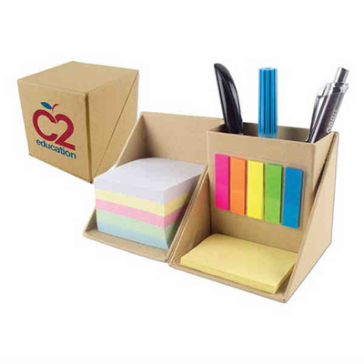 China Foldable Personalised Stationery Gifts Cardboard Box With Pen Holder , Sticky Flag supplier