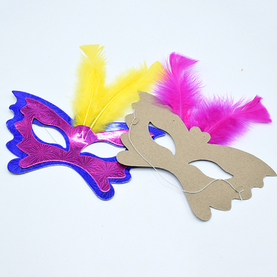 China Women Festival Party Decorations Paper Handicraft Masks 350gsm CCNB Material supplier