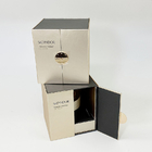Luxury Cosmetics Magnetic Packaging Paper Box With Two Doors Gold Metal Plate