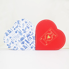 Valentine'S Day CMYK Heart Shaped Packaging Rigid Paper Box With Dividers