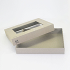 Eco Friendly Spirit Gift Boxes Grey Kraft Paper Packaging Box With Window
