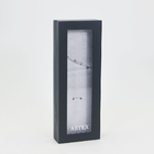 Smart Luxury Flap Branded Gift Boxes Black Paper White Satin Pen Packaging Gift Box