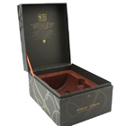 Display Wooden Wine Bottle Box With Velvet Interior Wholesale Luxury Whisky Box Wine Bottle Liquor Collection Box