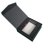 Black Magnetic Folding Cardboard Paper Flap Gift Box Luxury For Earphone