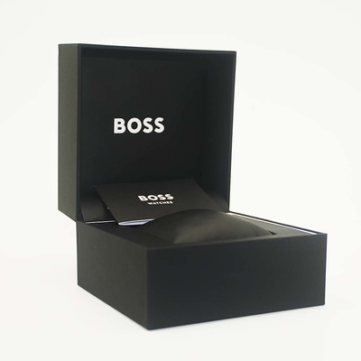 Black Luxury Magnetic MDF Wooden High quality Watch Box Packing Luxury Craft Jewelry Box With Pillow And Brochures