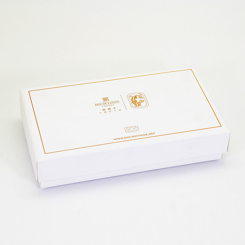 Single Mini Bottle Wine Cardboard Gift Wine Boxes Whisky White Base Lid Gift Box