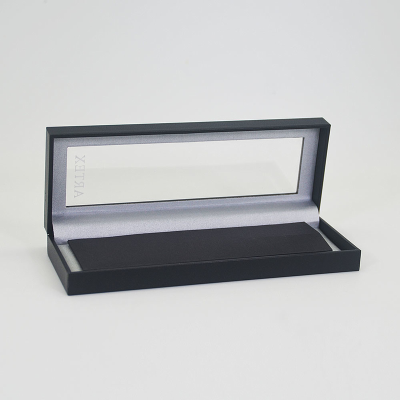 Pen PU leather Luxury packaging Box High Quality Pen packaging boxes custom logo with transparent window for display