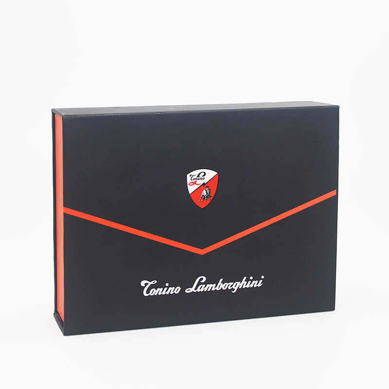 Cardboard Gift Custom Box With Magnetic Closure With Black Eva Foam Insert