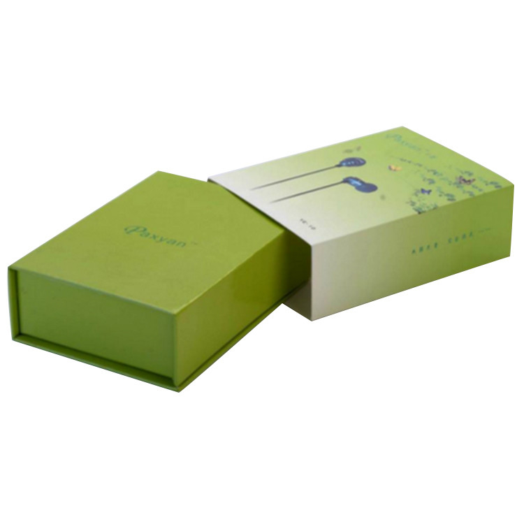 Green Earphone Custom Packaging Box Electronic Products Outer Packaging Cardboard