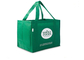 Small Plain Personalized Non Woven Tote Bags Promotional With Logo Printing Green Black Color supplier