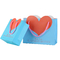Heart Shape Retail Paper Shopping Bags / Promotional Gift Bags With Cotton Rope Handle supplier