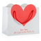 Heart Shape Retail Paper Shopping Bags / Promotional Gift Bags With Cotton Rope Handle supplier