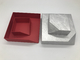 Custom Special-shaped Red Box with Logo Silver Foiled, Jewelry Box for Necklace Packing supplier