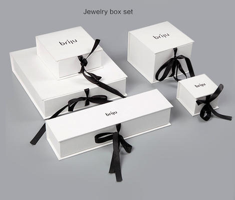Scatole per imballaggio di gioielli di lusso personalizzati Collana Scatola per gioielli Carta patinata 128 gsm - 400 gsm